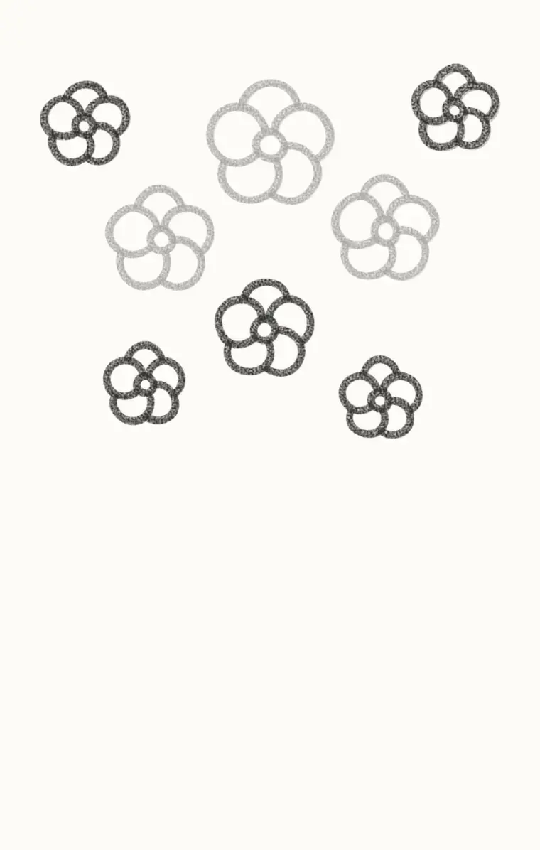 How to Draw a Cartoon Forget Me Not, step 3: draw more tiny flowers