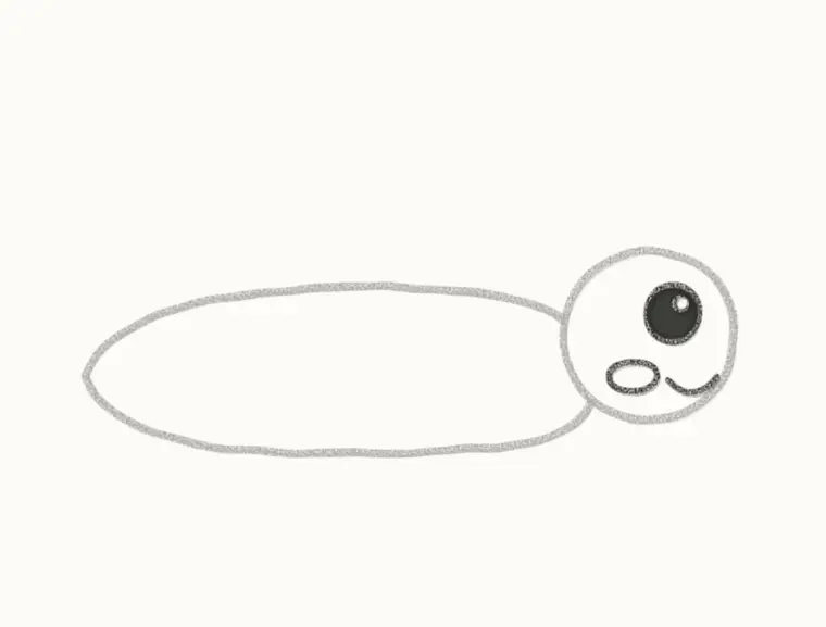 How to Draw a Cartoon Grasshopper, step 3: draw the face