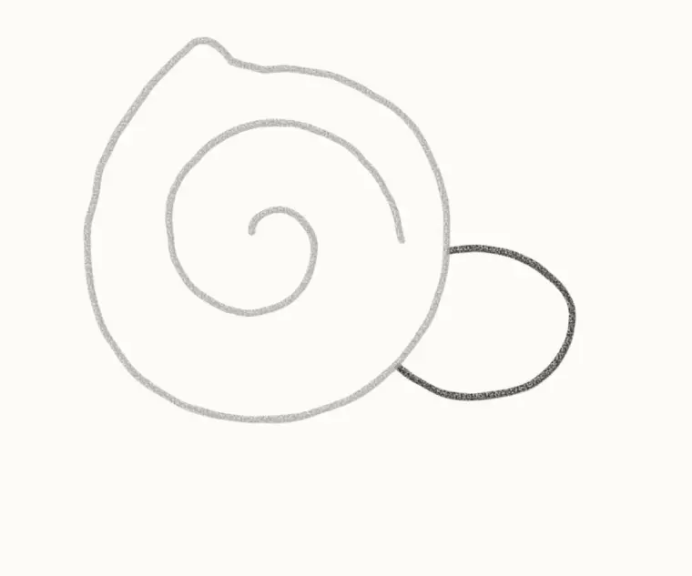 How to Draw a Cartoon Hermit Crab, step 3: draw the crab body
