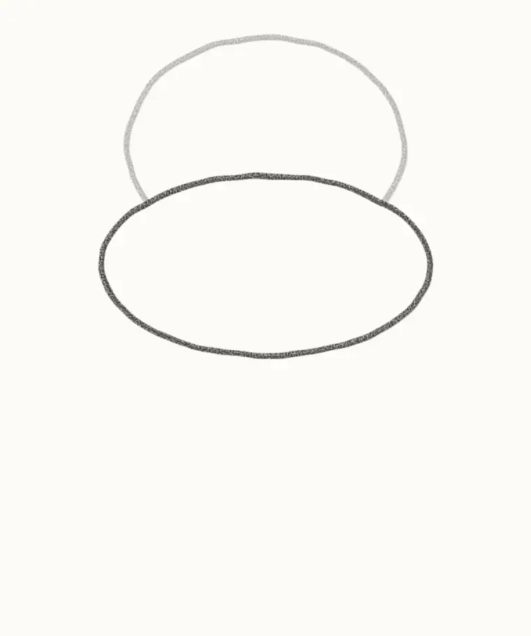 How to Draw a Cartoon Hippo, step 2: draw the big muzzle
