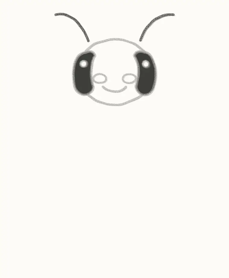 How to Draw a Cartoon Hornet, step 3: add the antennae
