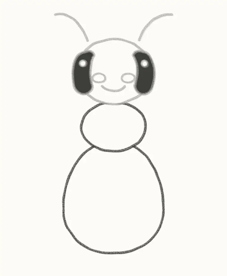 How to Draw a Cartoon Hornet, step 4: draw the body