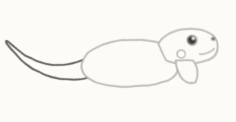 How to Draw a Cartoon Iguana, step 4: draw the tail