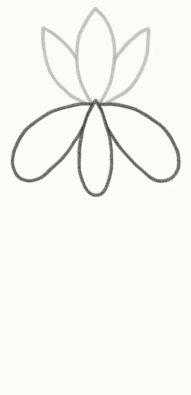 How to Draw a Cartoon Iris, step 3: draw the drooping petals
