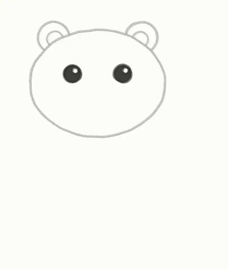 How to Draw a Cartoon Jaguar, step 3: draw the eyes