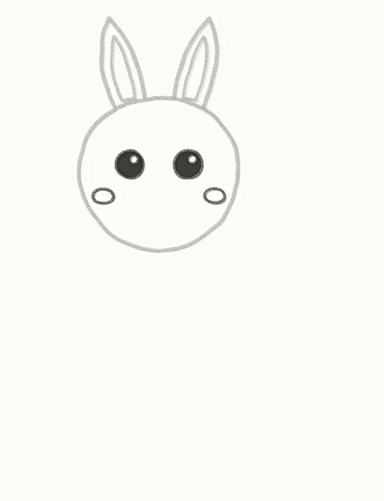 How to Draw a Cartoon Kangaroo, step 3: draw the eyes