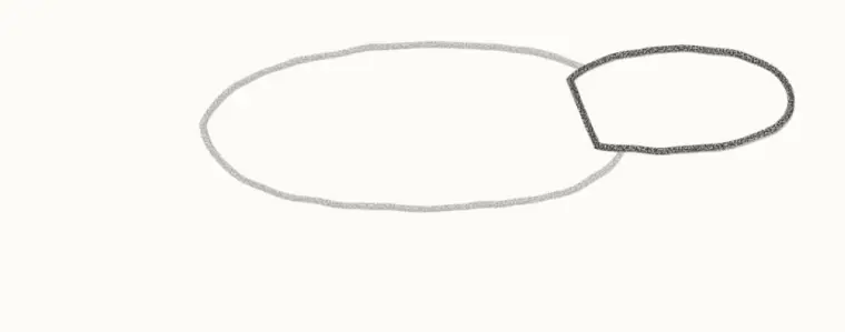 How to Draw a Cartoon Komodo Dragon, step 2: add the head and neck