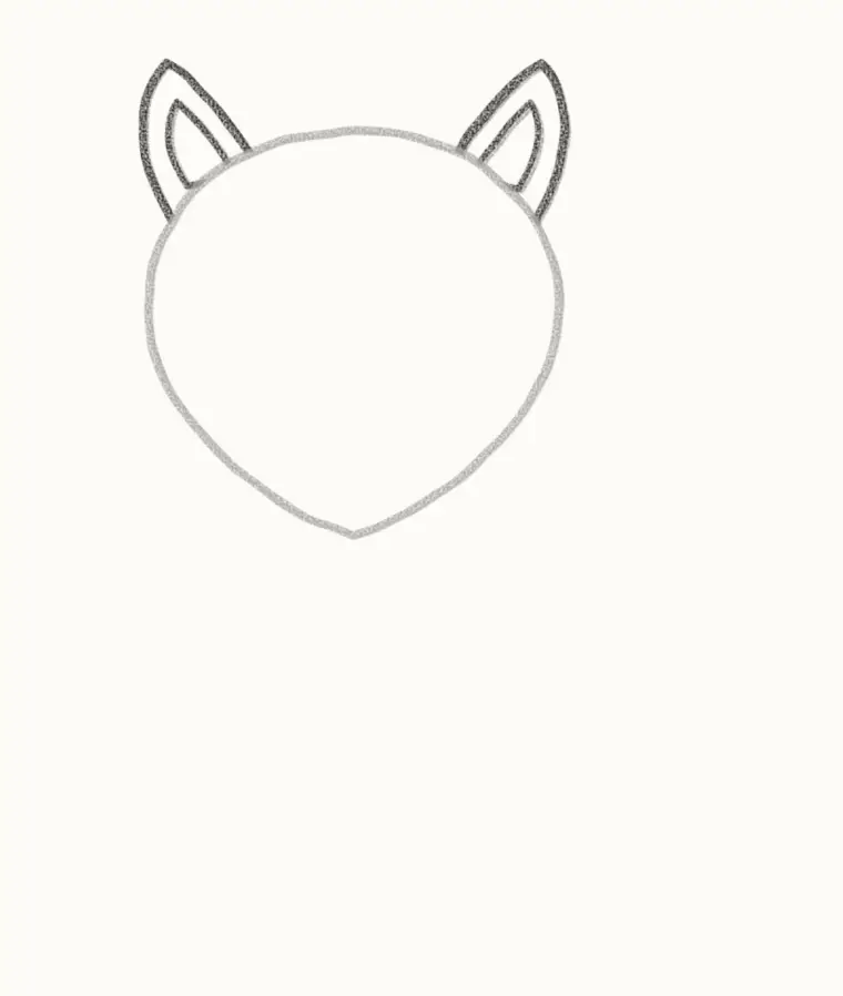 How to Draw a Cartoon Lemur, step 2: add the ears