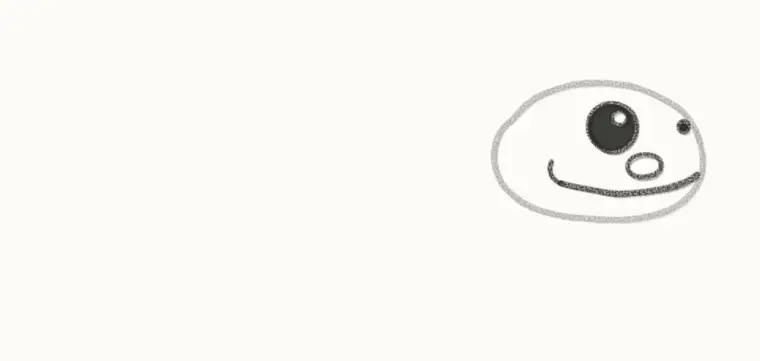 How to Draw a Cartoon Leopard Gecko, step 2: add the eye and smile