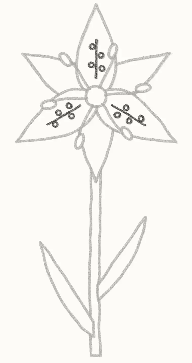 How to Draw a Cartoon Lily, step 6: add the spots and lines