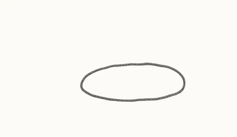 How to Draw a Cartoon Lizard, step 1: draw the body