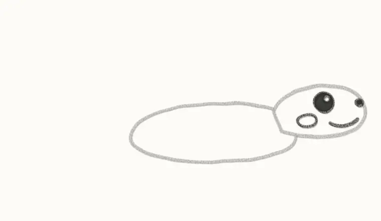 How to Draw a Cartoon Lizard, step 3: draw the face