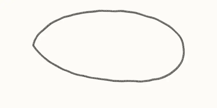 How to Draw a Cartoon Manatee, step 1: draw the body