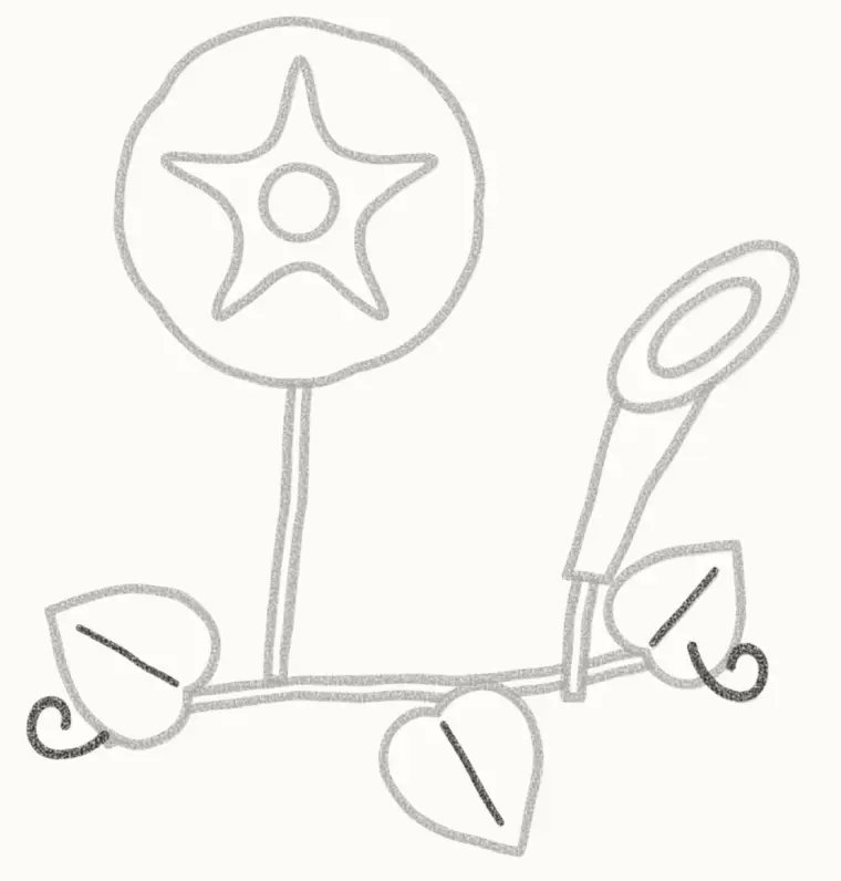 How to Draw a Cartoon Morning Glory, step 6: add the curls