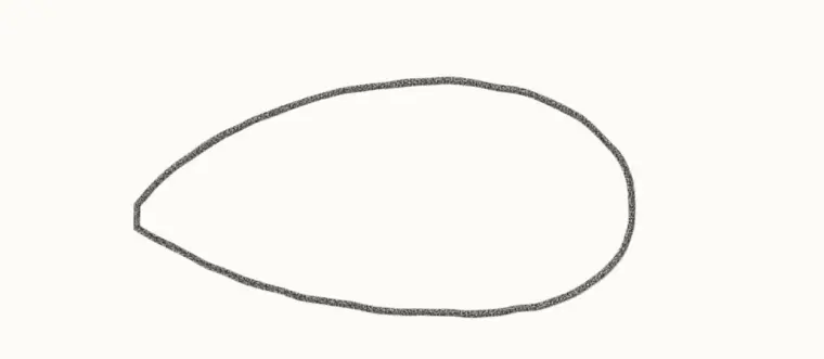 How to Draw a Cartoon Narwhal, step 1: draw the body