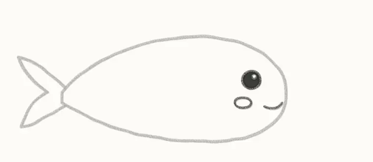 How to Draw a Cartoon Narwhal, step 3: draw the face