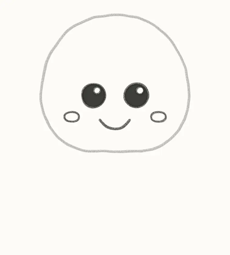 How to Draw a Cartoon Octopus, step 2: draw the face