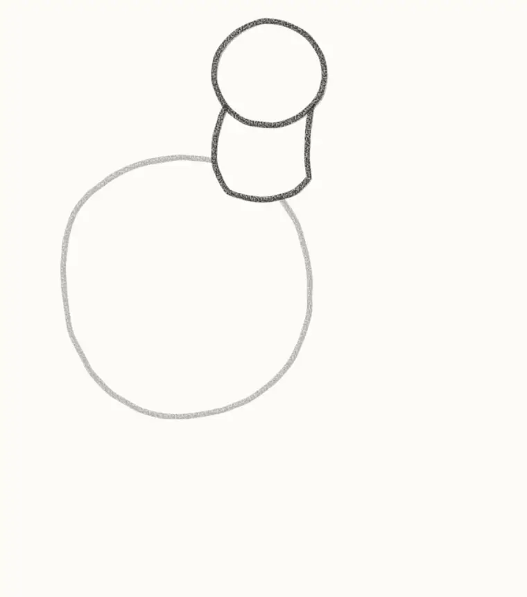 How to Draw a Cartoon Pelican, step 2: add the head and neck