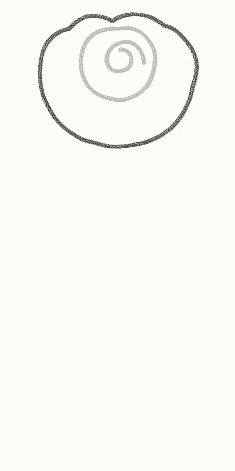 How to Draw a Cartoon Rose, step 2: add the outer petals
