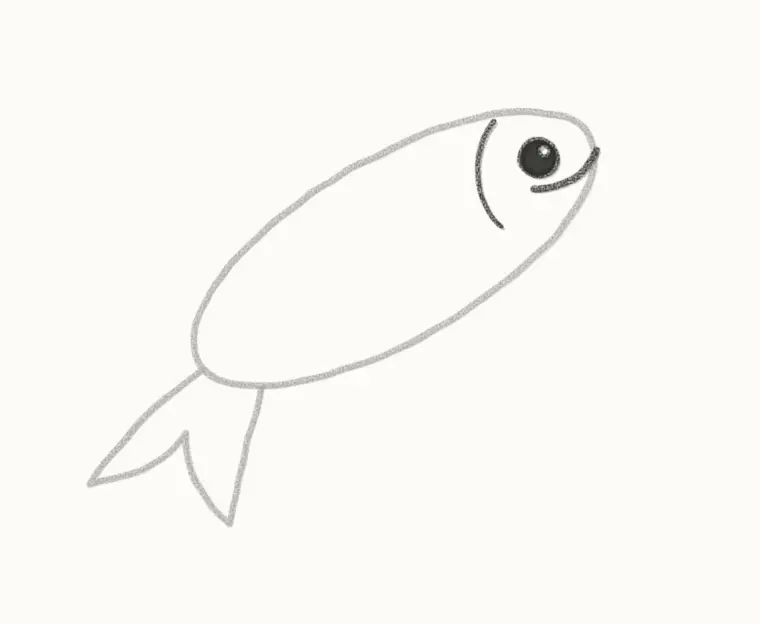 How to Draw a Cartoon Salmon, step 3: draw the face