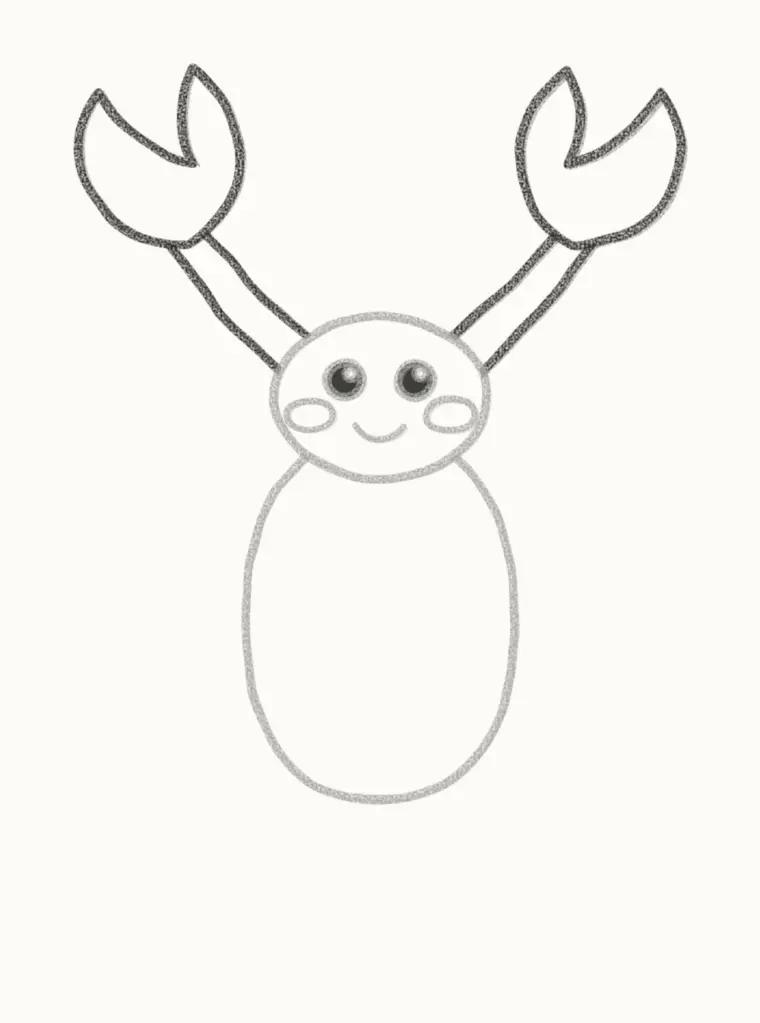 How to Draw a Cartoon Scorpion, step 4: draw the arms and pincers