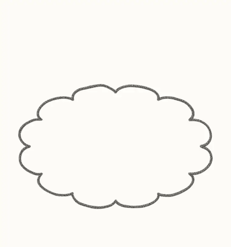 How to Draw a Cartoon Sheep, step 1: draw the fluffy body