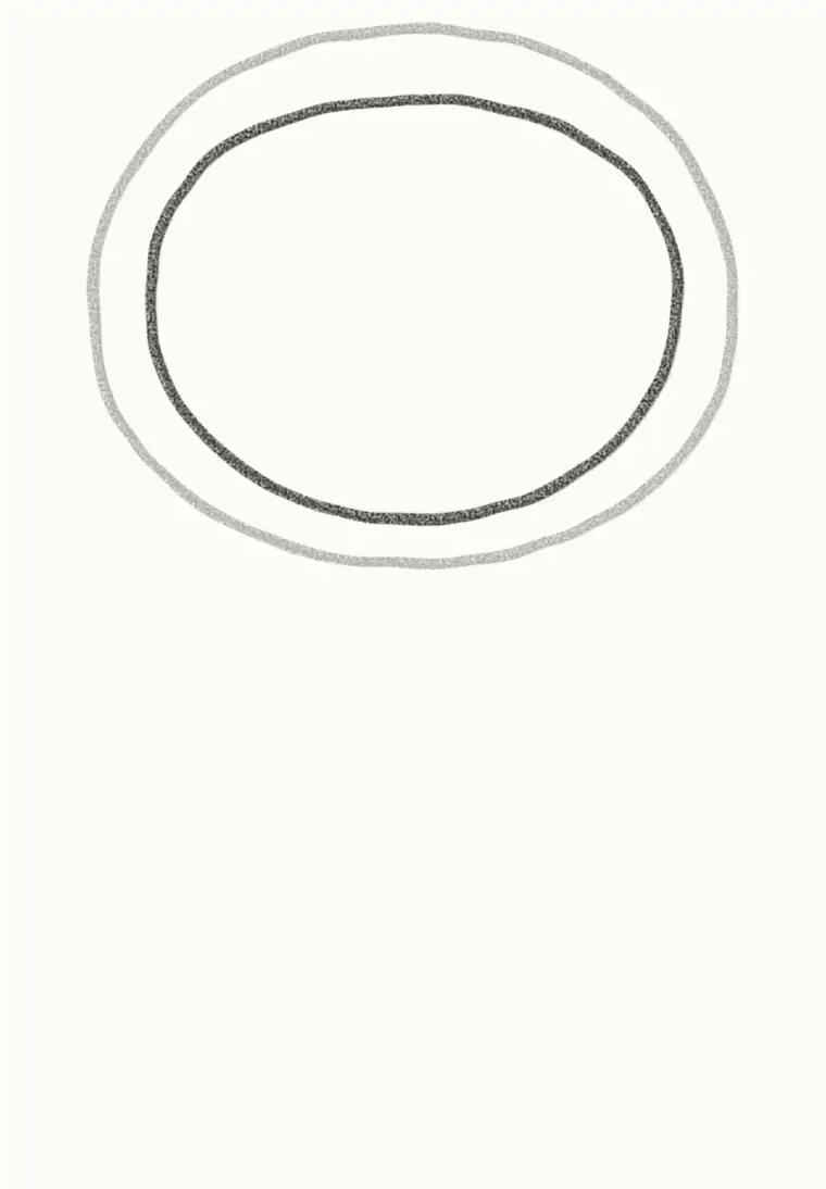 How to Draw a Cartoon Sloth, step 2: draw the face shape