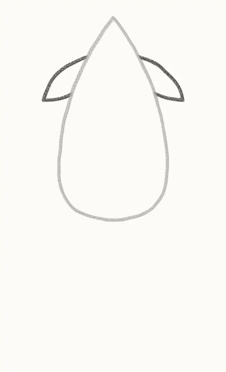 How to Draw a Cartoon Squid, step 2: add the fins