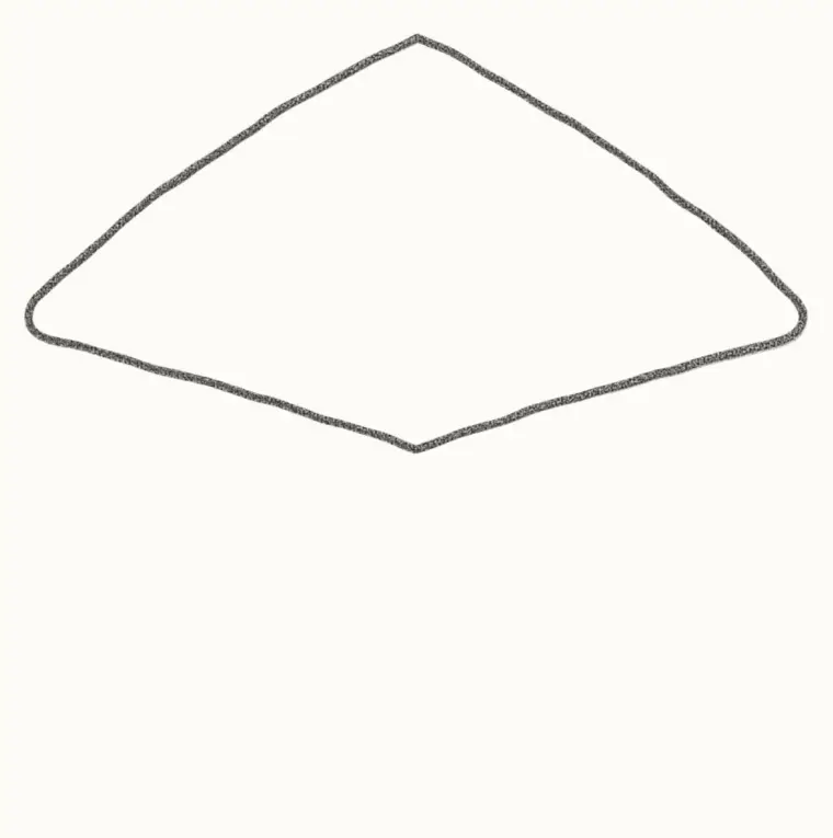 How to Draw a Cartoon Stingray, step 1: draw the body