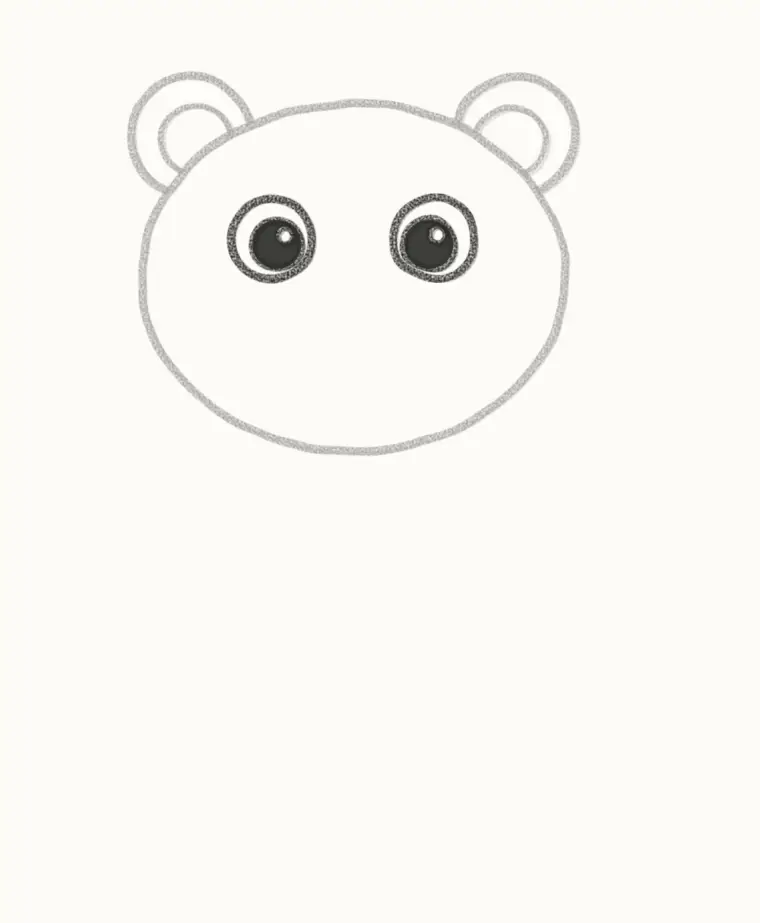 How to Draw a Cartoon Tasmanian Devil, step 3: draw the eyes