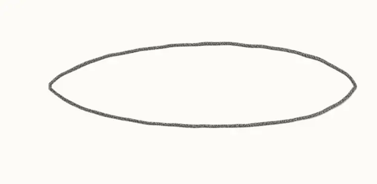 How to Draw a Cartoon Trout, step 1: draw the body