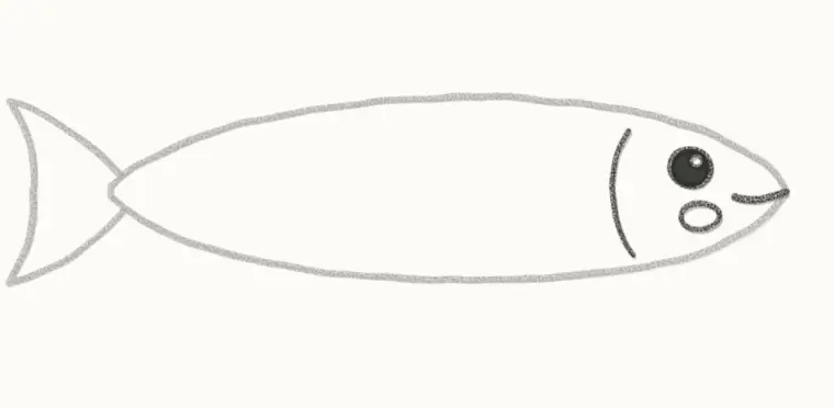 How to Draw a Cartoon Trout, step 3: draw the face