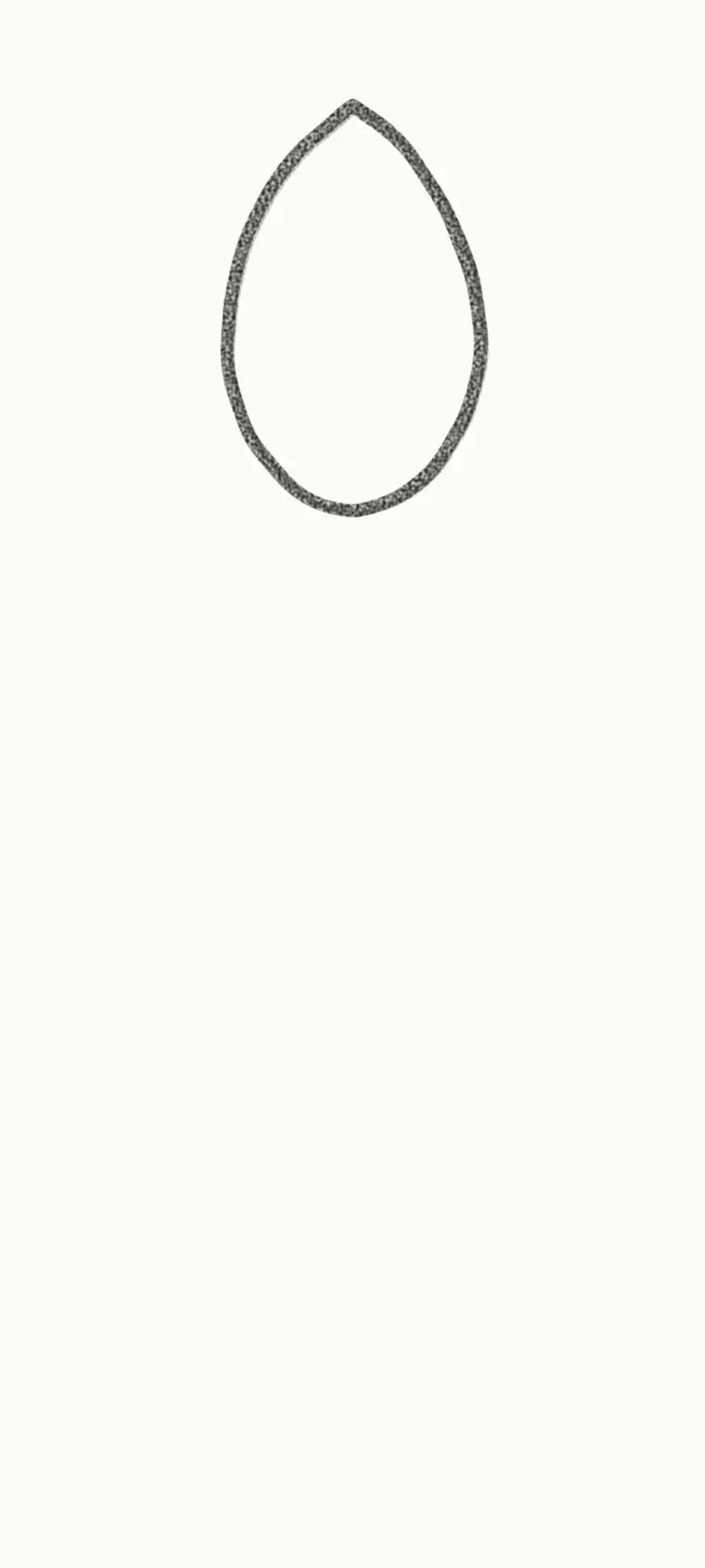 How to Draw a Cartoon Tulip, step 1: draw the front petal