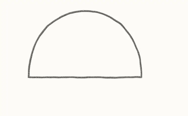 How to Draw a Cartoon Turtle, step 1: draw the shell