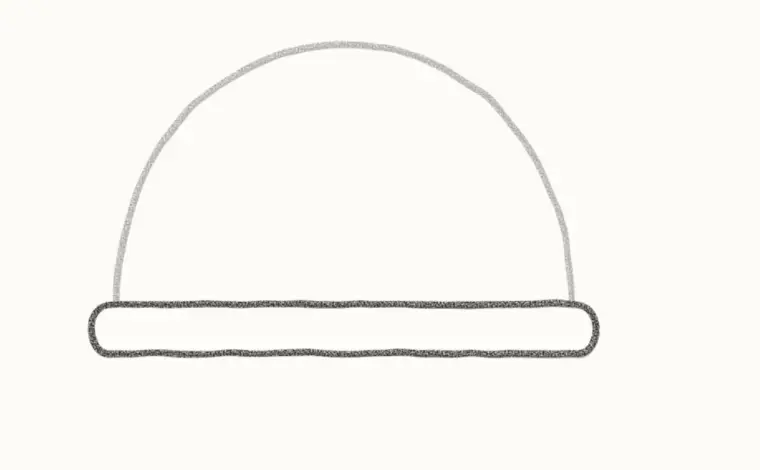 How to Draw a Cartoon Turtle, step 2: add the shell edge