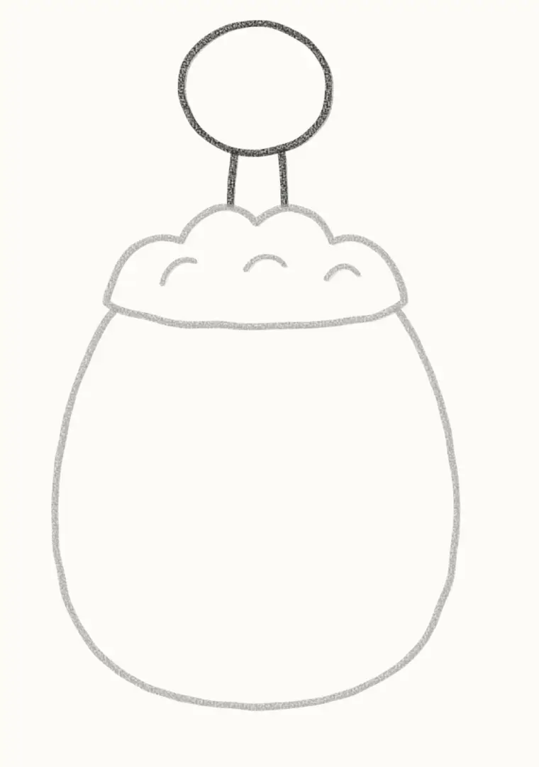 How to Draw a Cartoon Vulture, step 3: draw the neck and head