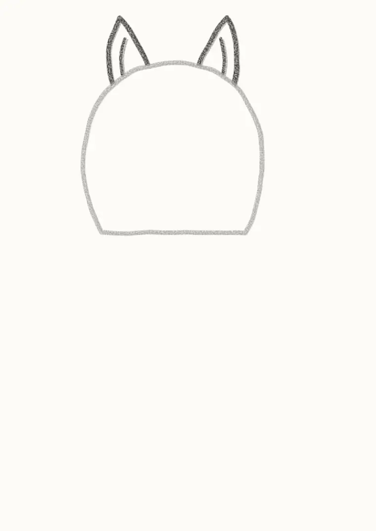How to Draw a Cartoon Zebra, step 2: add the ears